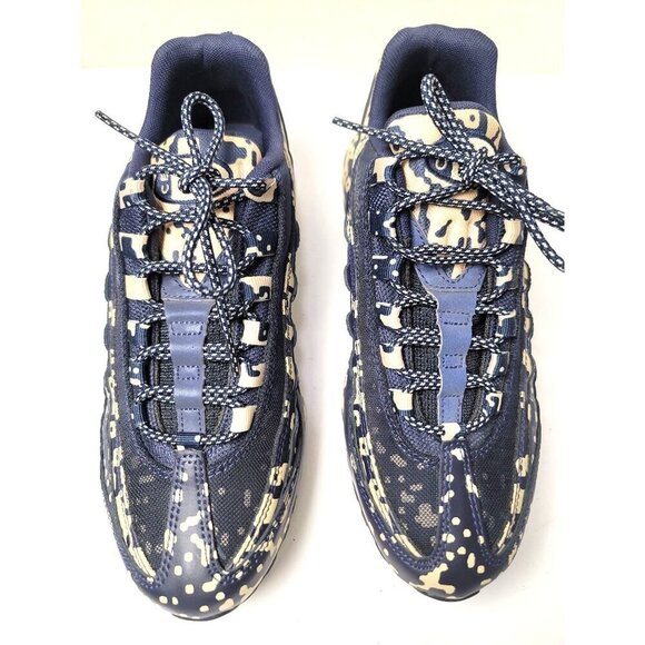 Nike Air Max 95 x can Men's Digi Camo Navy obsidian Blue Sneakers  Size 7 - Picture 1 of 11